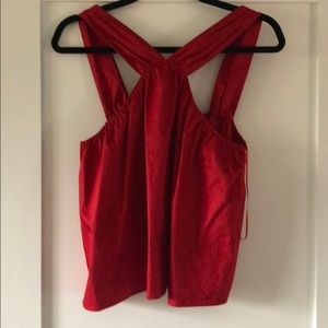 Zara cross front red blouse